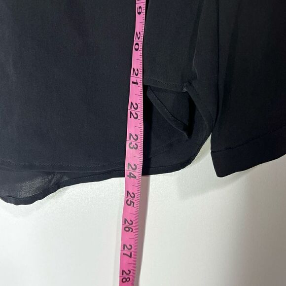 Joie Black Silk Beaded Neckline Long-sleeve Blouse - Picture 9 of 10